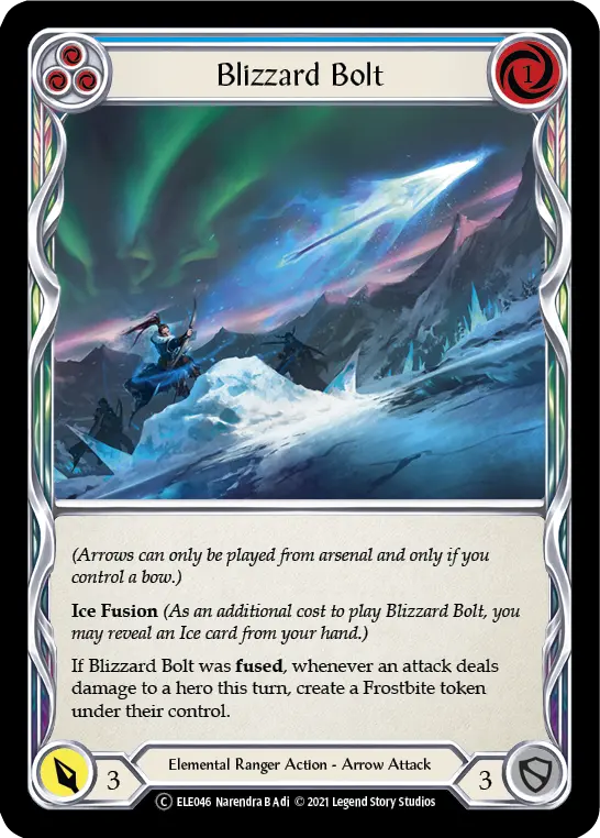 Blizzard Bolt (Blue) [U-Ele046] Unlimited Rainbow Foil 1
