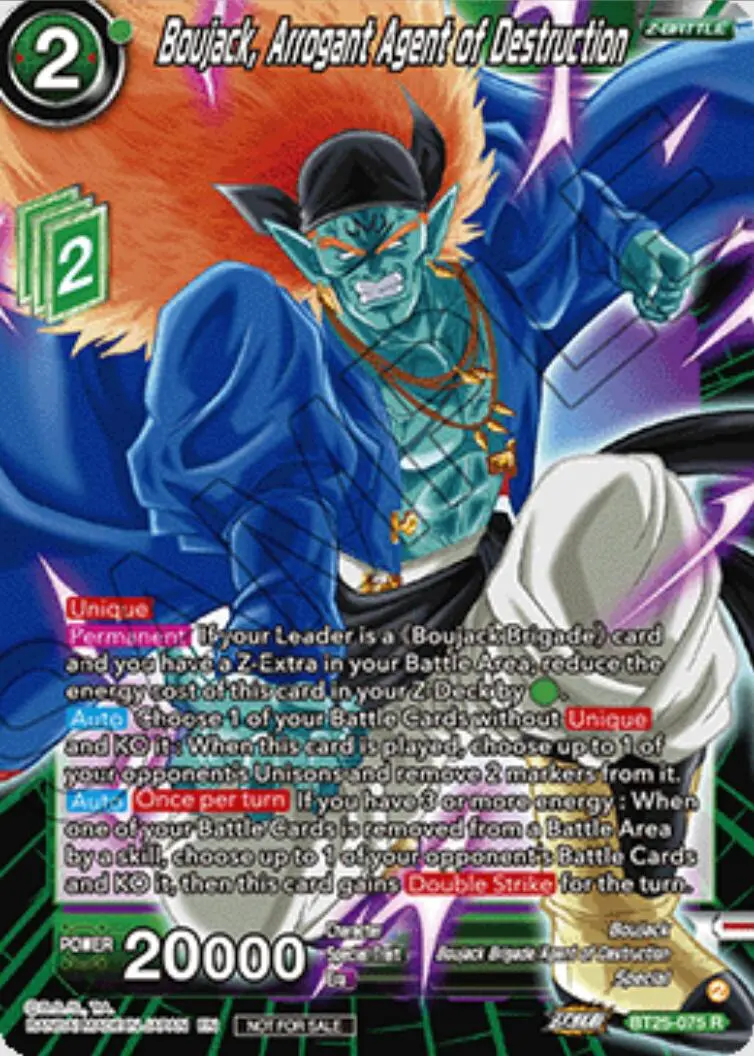 Boujack, Arrogant Agent Of Destruction (Ultra-Bout Series Tournament Pack Vol.1) (Bt25-075) [Tournament Promotion Cards] 1