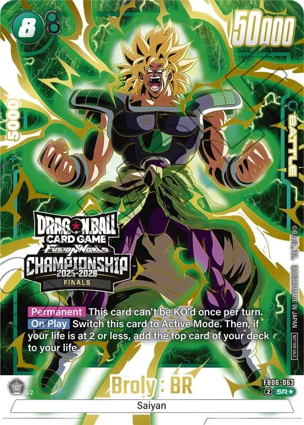 Broly : Br (Fb06-063) (Championship 2025-2026 Finals) [Fusion World Tournament Cards] 1