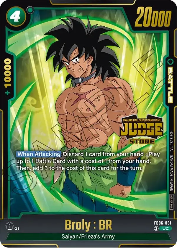 Broly : Br (Judge Pack 04 - Store Judge) [Fusion World Tournament Cards] 1
