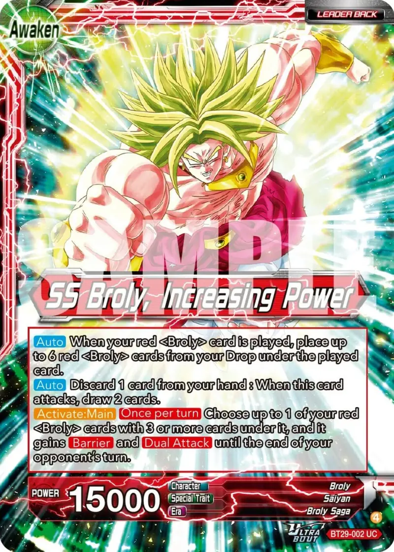 Broly // Ss Broly, Increasing Power (Bt29-002) [Fearsome Rivals] 1