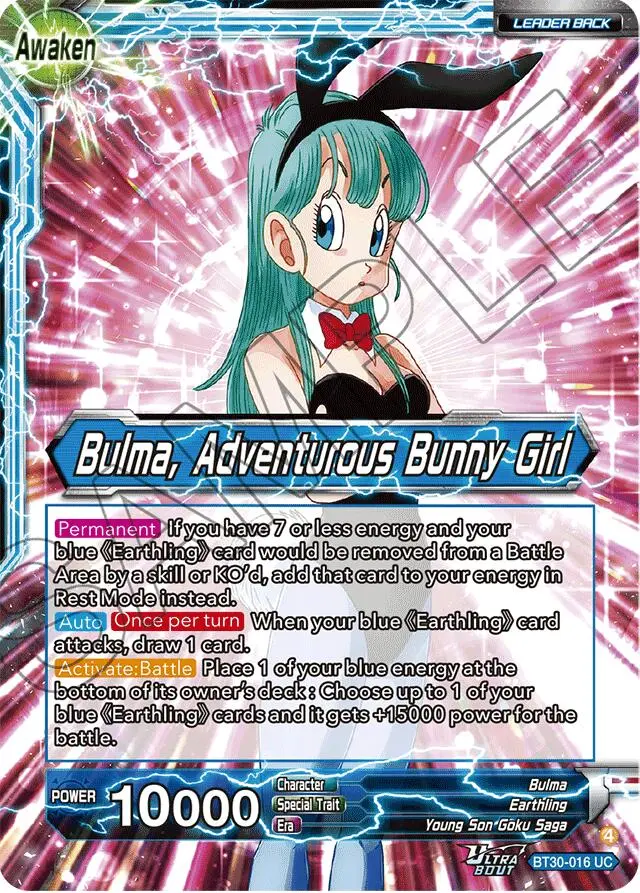 Bulma // Bulma, Adventurous Bunny Girl (Bt30-016) [Three Glorious Fighters] 1