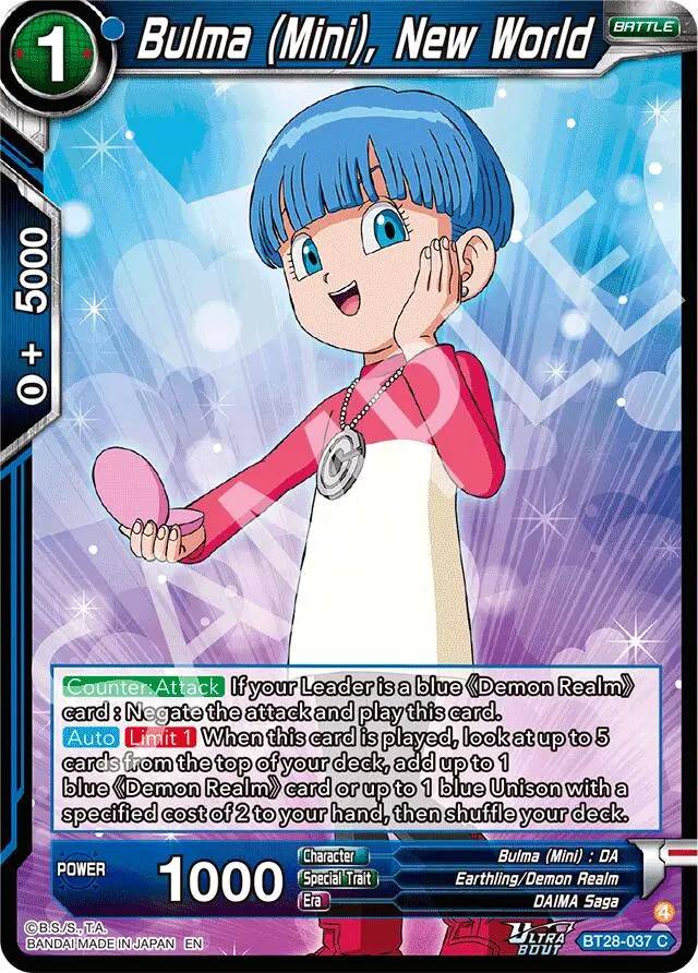 Bulma (Mini), New World (Bt28-037) [Prismatic Clash] 1