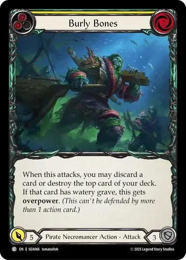 Burly Bones (Yellow) [Sea066] (High Seas)  Rainbow Foil 1