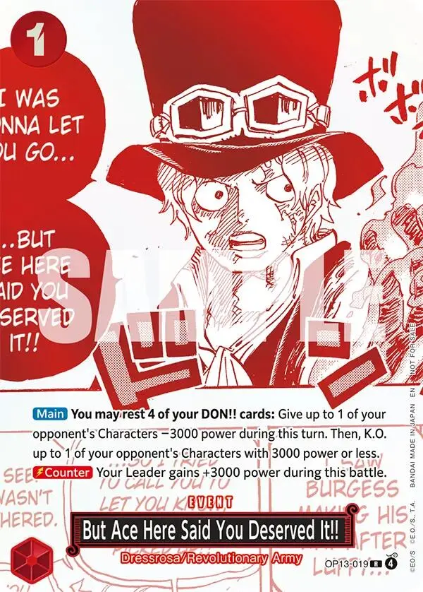 But Ace Here Said You Deserved It!! (3Rd Anniversary Treasure Campaign Pack) [One Piece Promotion Cards] 1