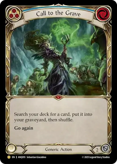 Call To The Grave (Blue) (Gold) [Anq019] (Compendium Of Rathe - Antiquity Pack)  Rainbow Foil 1