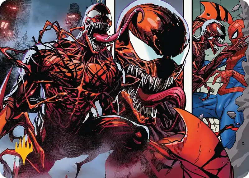 Carnage, Crimson Chaos Art Card (Gold-Stamped Planeswalker Symbol) [Marvel's Spider-Man Art Series] 1