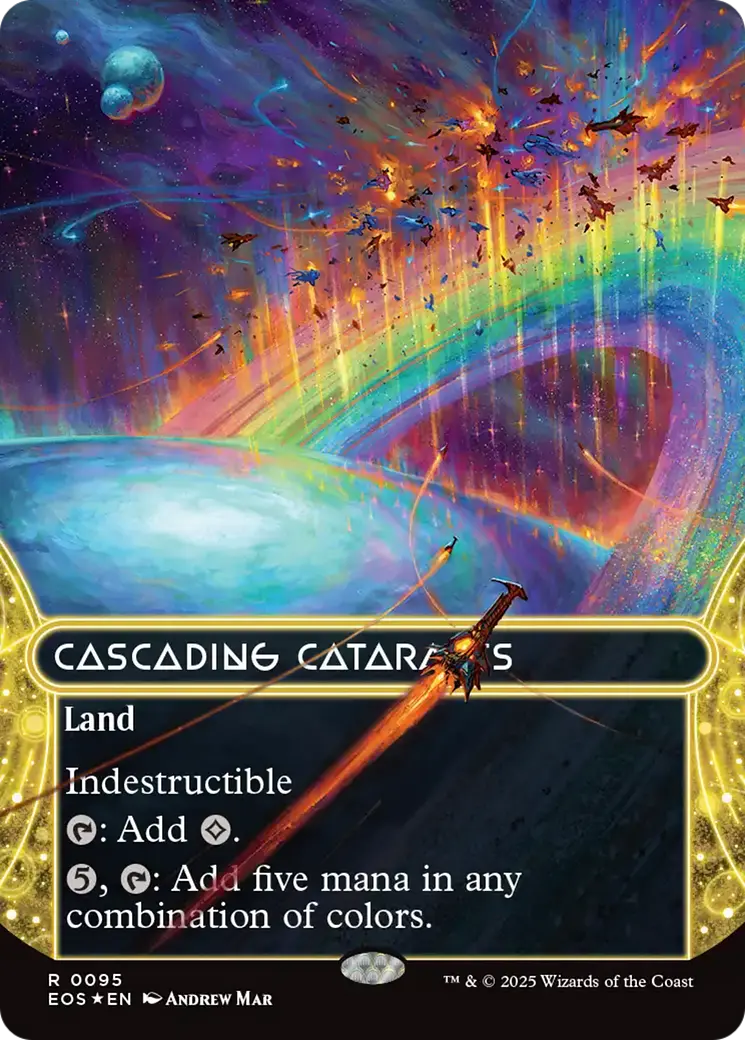Cascading Cataracts (0095) (Borderless) (Galaxy Foil) [Edge Of Eternities: Stellar Sights] 1