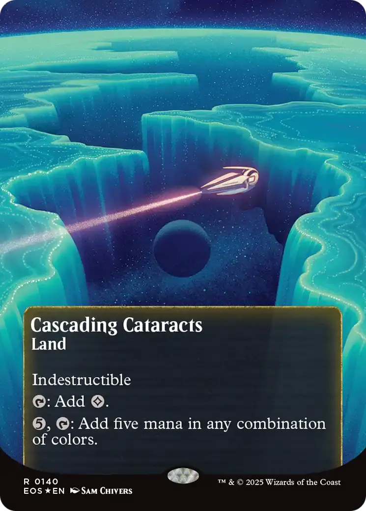 Cascading Cataracts (0140) (Borderless) (Galaxy Foil) [Edge Of Eternities: Stellar Sights] 1