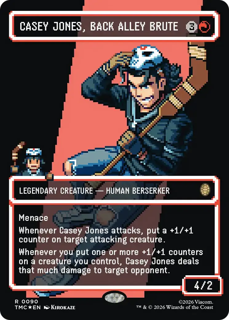 Casey Jones, Back Alley Brute (Borderless) (Surge Foil) [Teenage Mutant Ninja Turtles Commander] 1