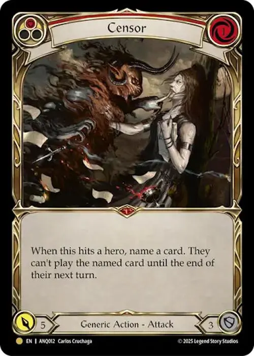 Censor (Red) (Gold) [Anq012] (Compendium Of Rathe - Antiquity Pack)  Rainbow Foil 1