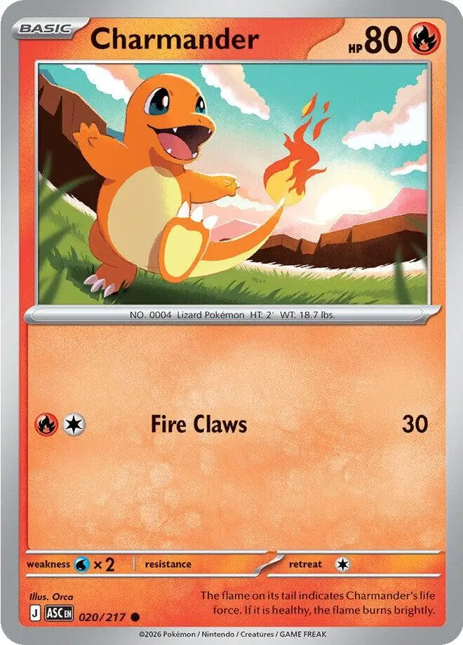 Charmander (020/217) [Mega Evolution: Ascended Heroes] 1