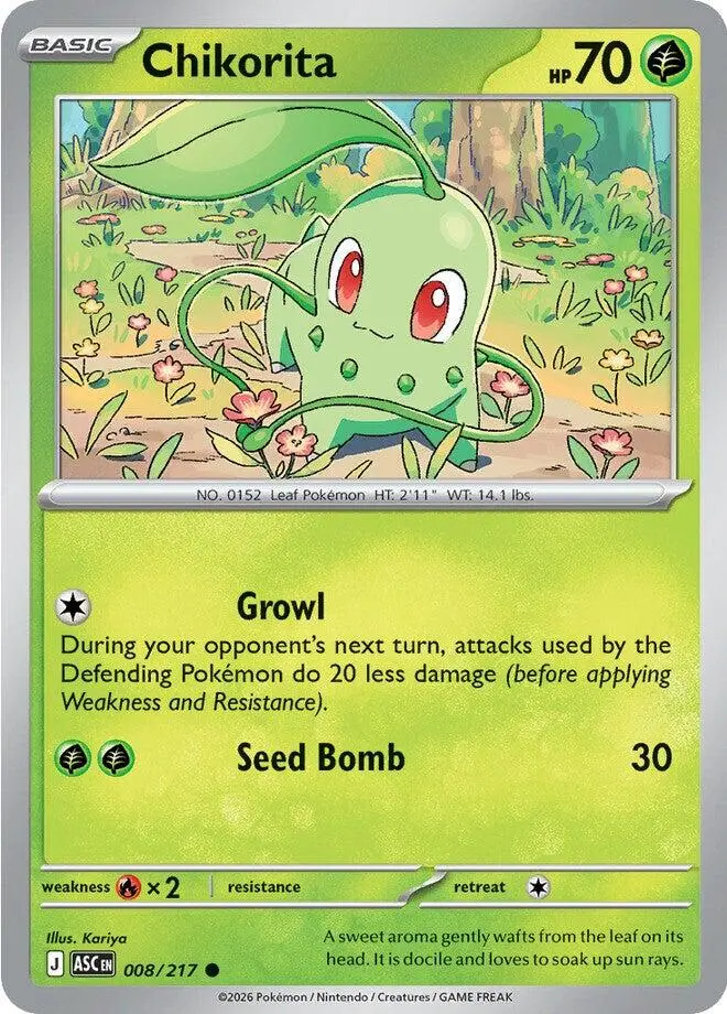 Chikorita (008/217) [Mega Evolution: Ascended Heroes] 1