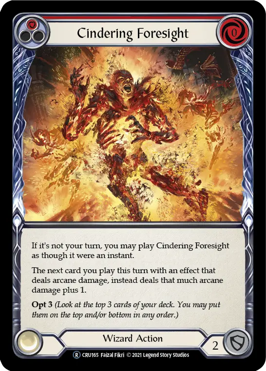 Cindering Foresight (Red) (Rainbow Foil) [Cru165-Rf] Unlimited Rainbow Foil 1