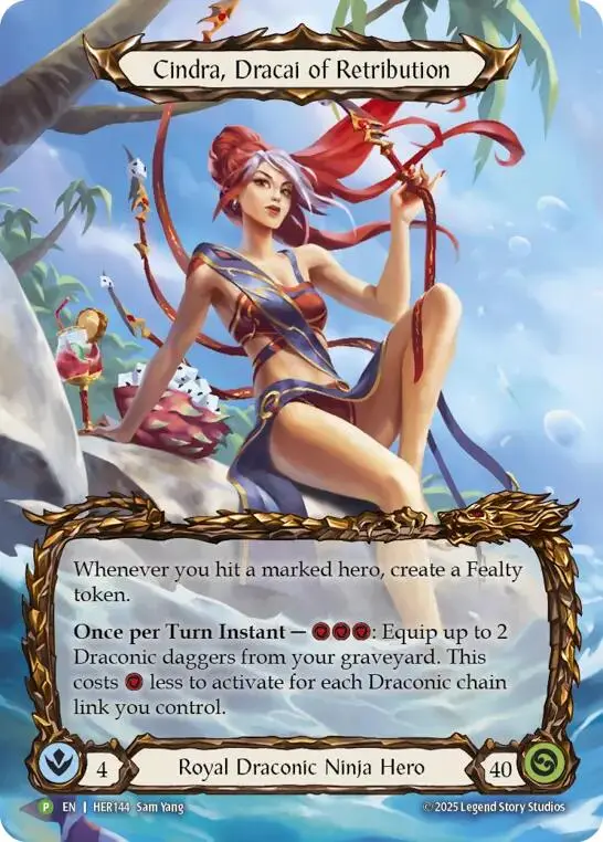 Cindra, Dracai Of Retribution [Her144] (Promo)  Rainbow Foil 1
