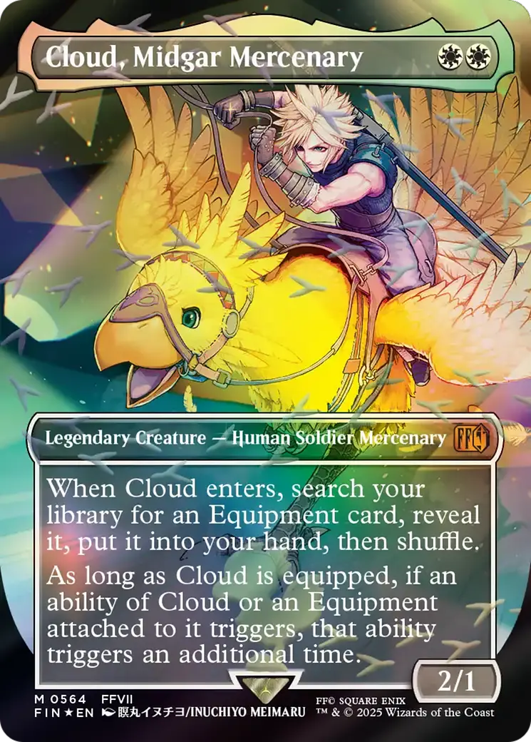 Cloud, Midgar Mercenary (Borderless) (Chocobo Track Foil) [Final Fantasy] 1