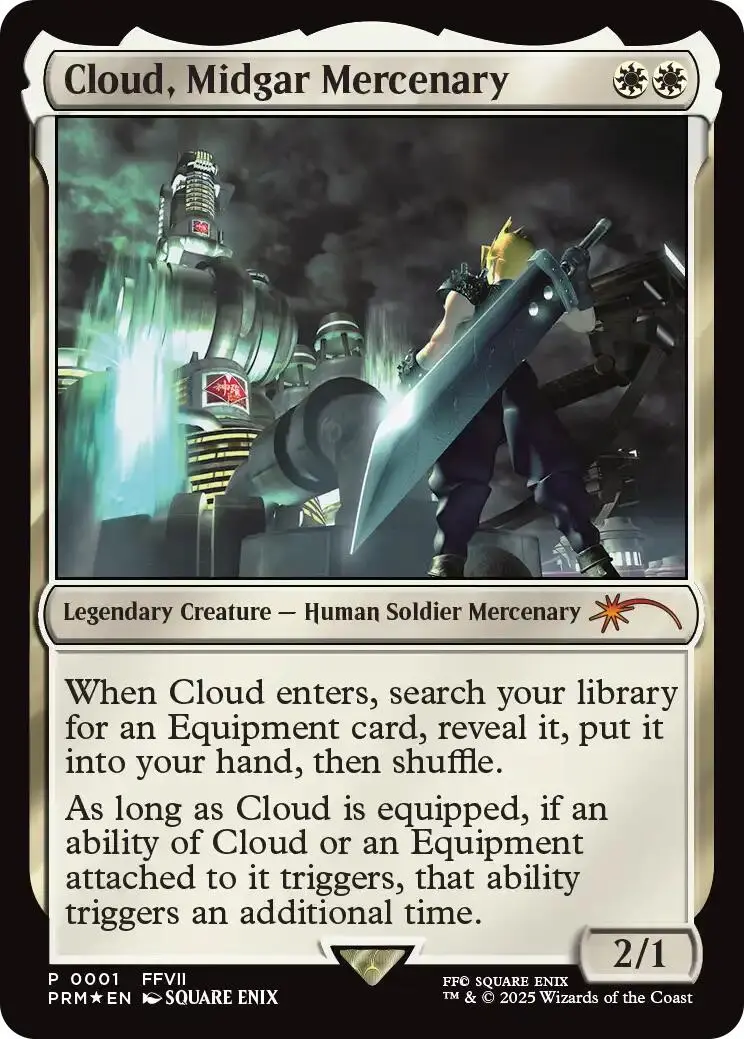 Cloud, Midgar Mercenary (Borderless) [Pro Tour Promos] 1