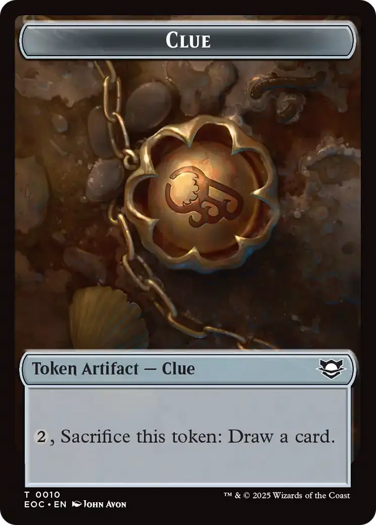Clue // Beast (0005) Double-Sided Token [Edge Of Eternities Commander Tokens] 1