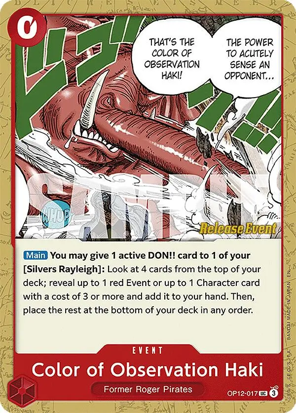 Color Of Observation Haki [Legacy Of The Master Release Event Cards] 1