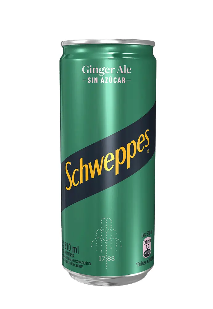 Confites Y Bebidas - Schweppes
Ginger Ale Sin
Azúcar 310 Cc 1