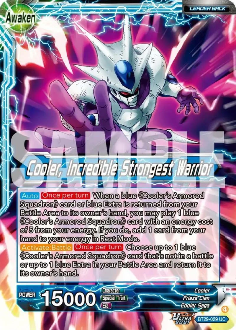 Cooler // Cooler, Incredible Strongest Warrior (Bt29-029) [Fearsome Rivals] 1