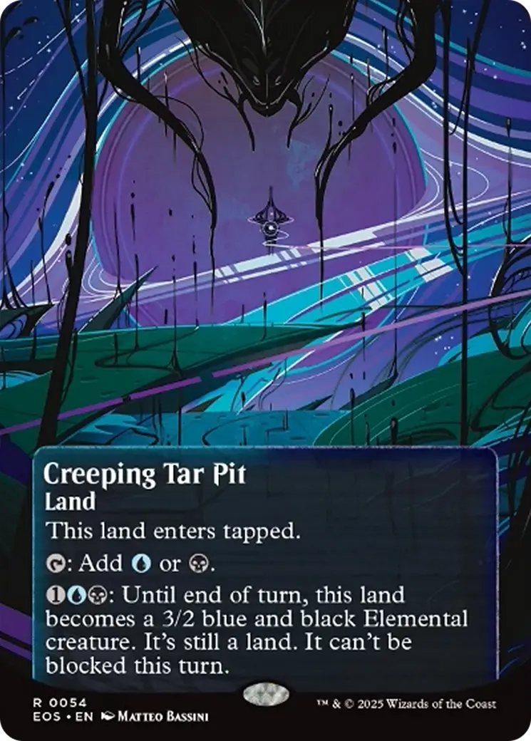 Creeping Tar Pit (0054) (Borderless) [Edge Of Eternities: Stellar Sights] 1
