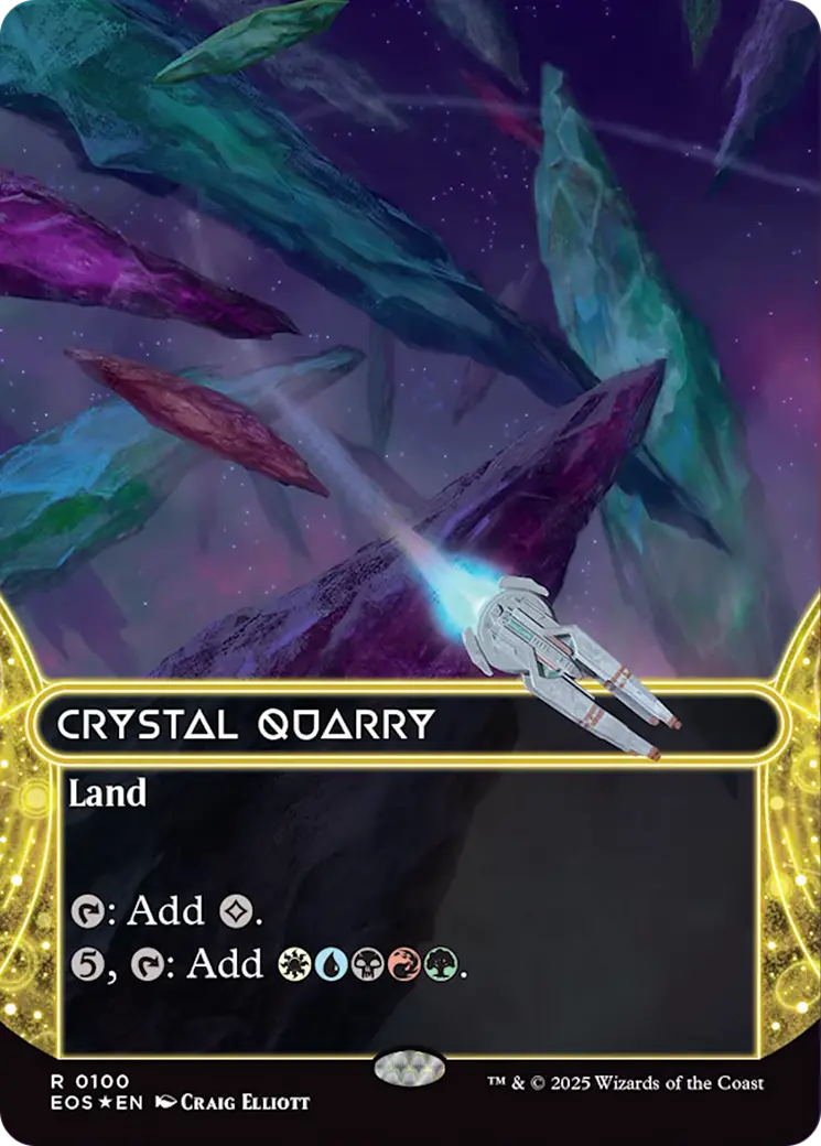 Crystal Quarry (0100) (Borderless) (Galaxy Foil) [Edge Of Eternities: Stellar Sights] 1