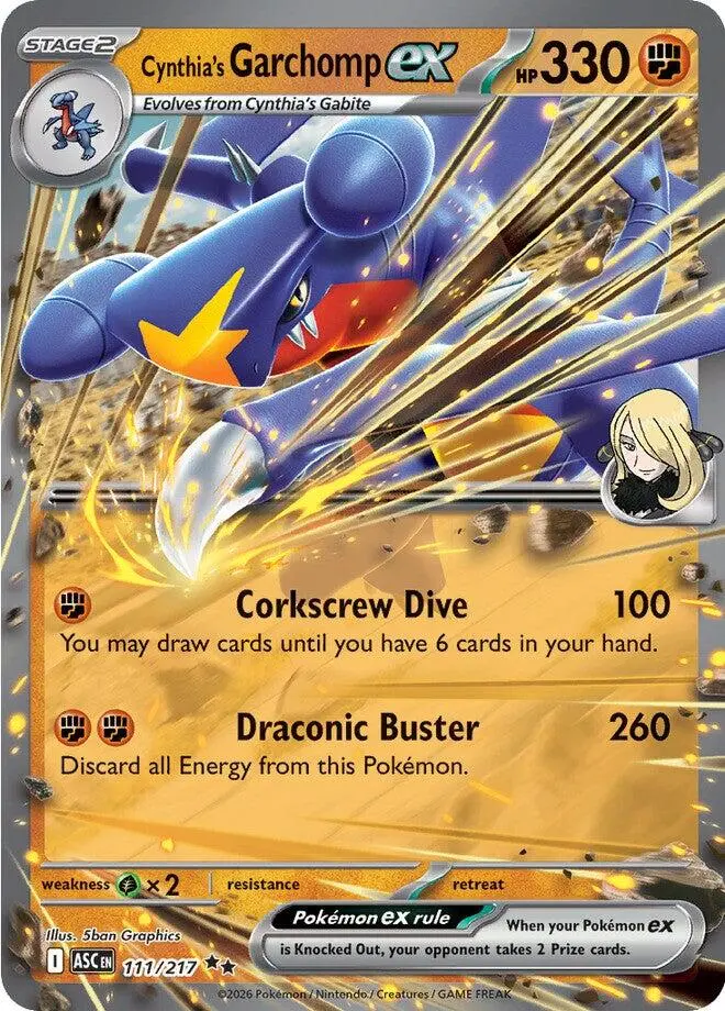Cynthia's Garchomp Ex (111/217) [Mega Evolution: Ascended Heroes] 1