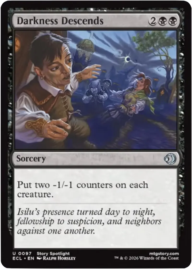 Darkness Descends [Lorwyn Eclipsed] 1