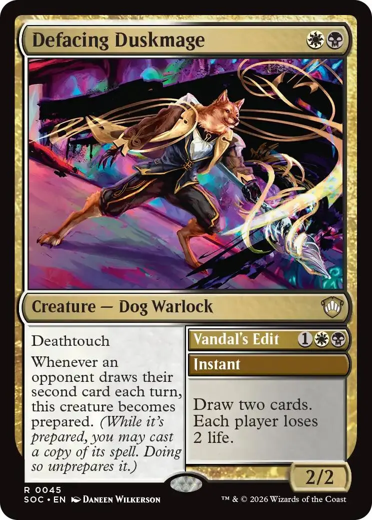 Defacing Duskmage [Secrets Of Strixhaven Commander] 1