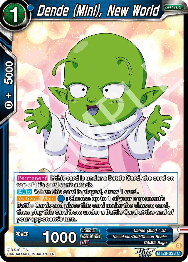 Dende (Mini), New World (Bt28-038) [Prismatic Clash] 1