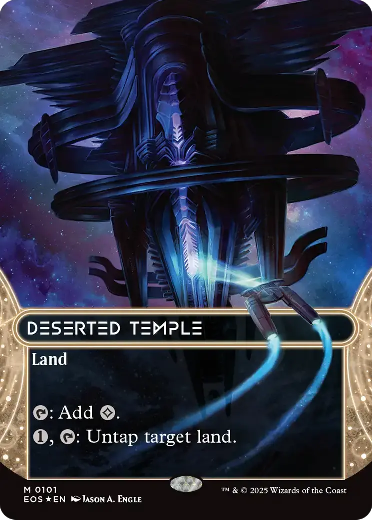 Deserted Temple (0101) (Borderless) (Galaxy Foil) [Edge Of Eternities: Stellar Sights] 1