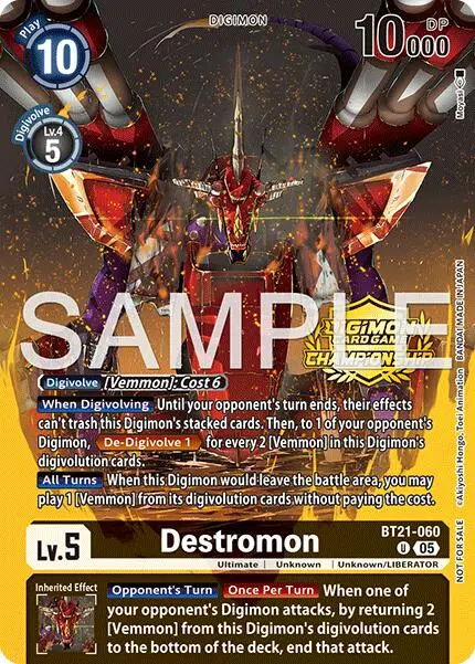 Destromon [Bt21-060] (Championship 25-26 Season 2 Tamers Pack) [World Convergence] 1