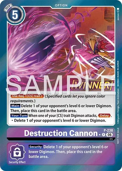 Destruction Cannon [P-238] (Store Tournament 2026 Vol. 2 Winner Pack) [Promotional Cards] 1