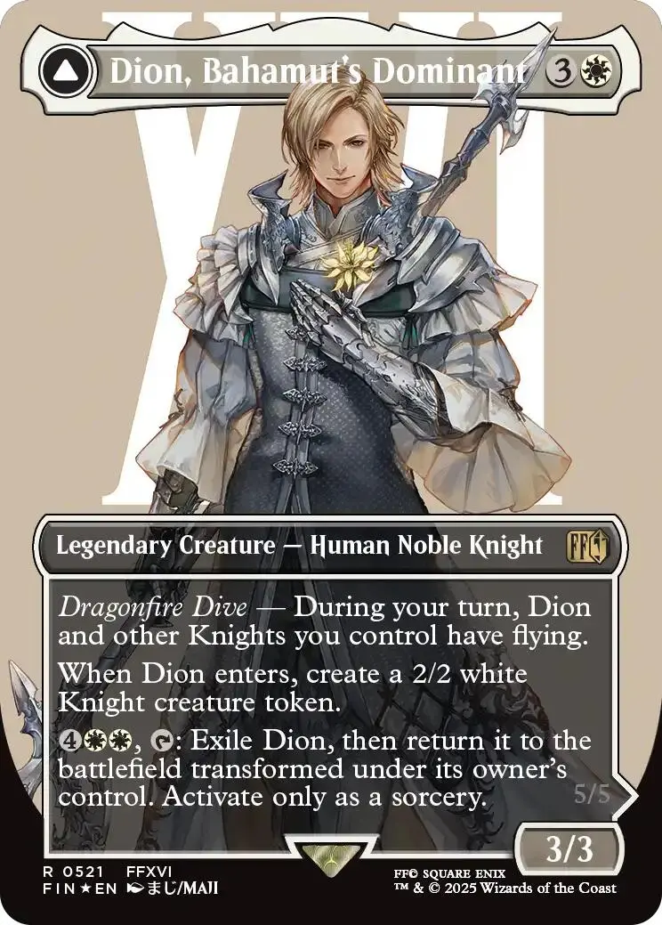 Dion, Bahamut's Dominant (Borderless) (Surge Foil) [Final Fantasy] 1