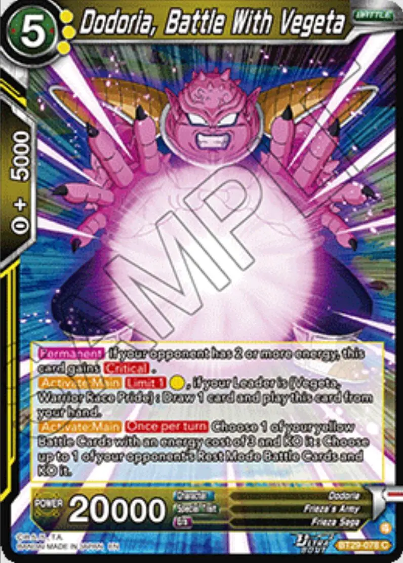 Dodoria, Battle With Vegeta (Bt29-078) [Fearsome Rivals] 1