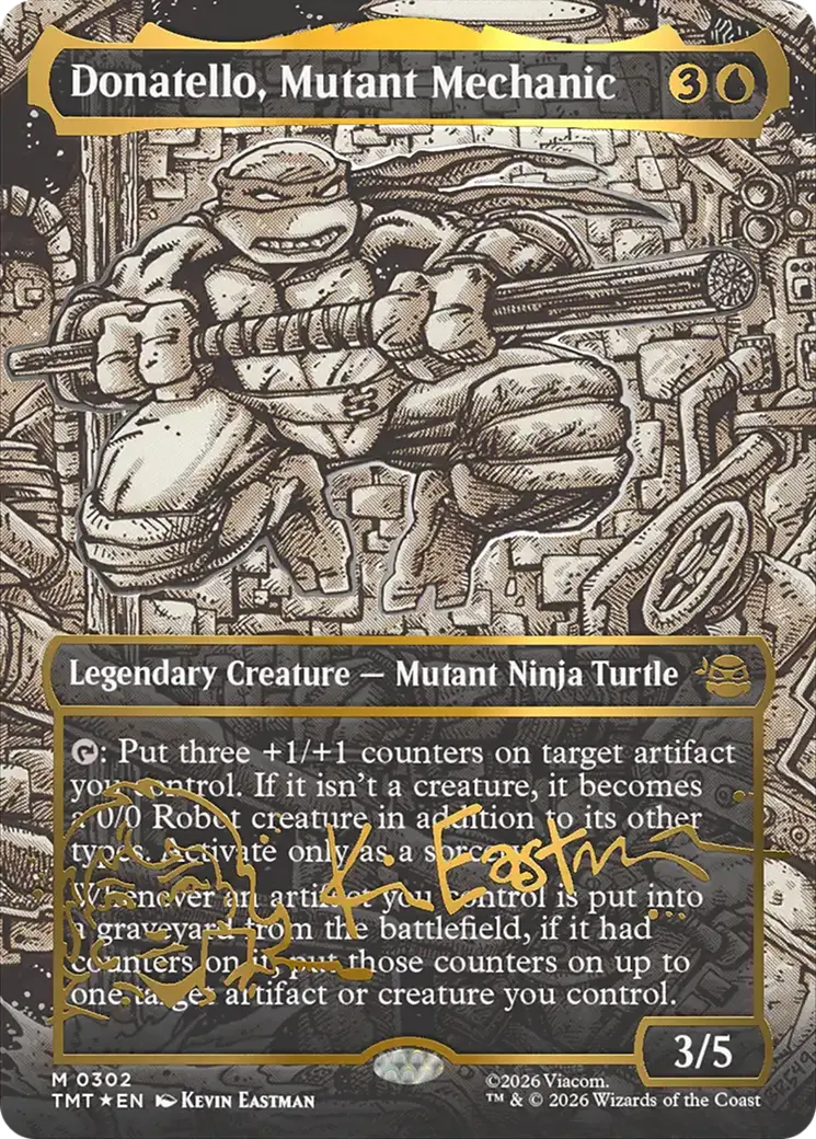 Donatello, Mutant Mechanic (Borderless) (Gold-Stamped Signature) [Teenage Mutant Ninja Turtles] 1