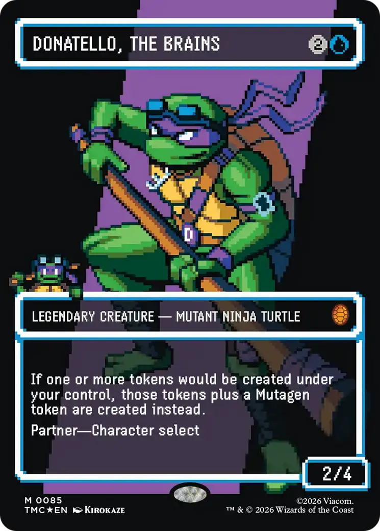 Donatello, The Brains (0085) (Borderless) (Surge Foil) [Teenage Mutant Ninja Turtles Commander] 1