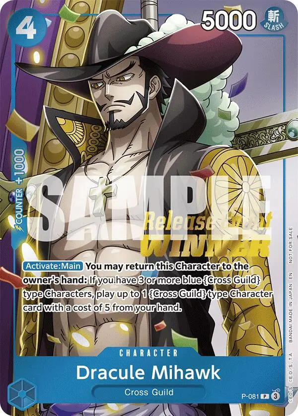 Dracule Mihawk (A Fist Of Divine Speed Release Event Winner) [One Piece Promotion Cards] 1
