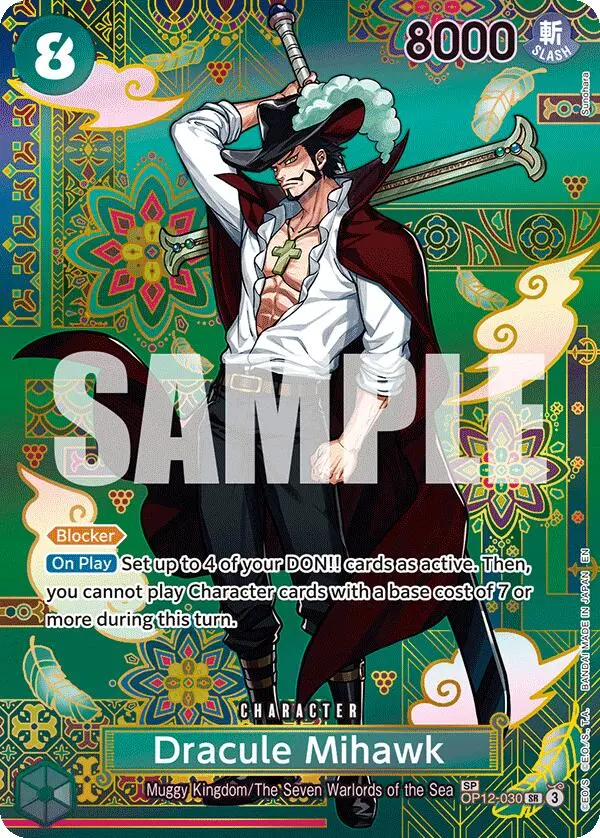Dracule Mihawk (Op12-030) (Sp) [The Azure Sea's Seven] 1