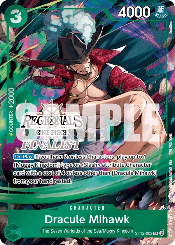 Dracule Mihawk (Regionals Finalist Card Set 26-27) [One Piece Promotion Cards] 1