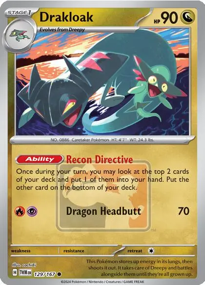 Drakloak (129/167) [League & Championship Cards] 1