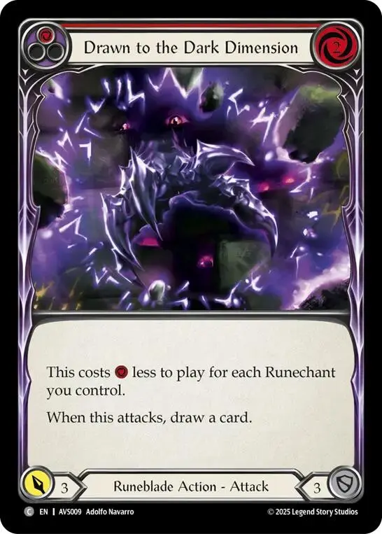 Drawn To The Dark Dimension (Red) [Avs009] (Armory Deck: Legends Viserai) 1