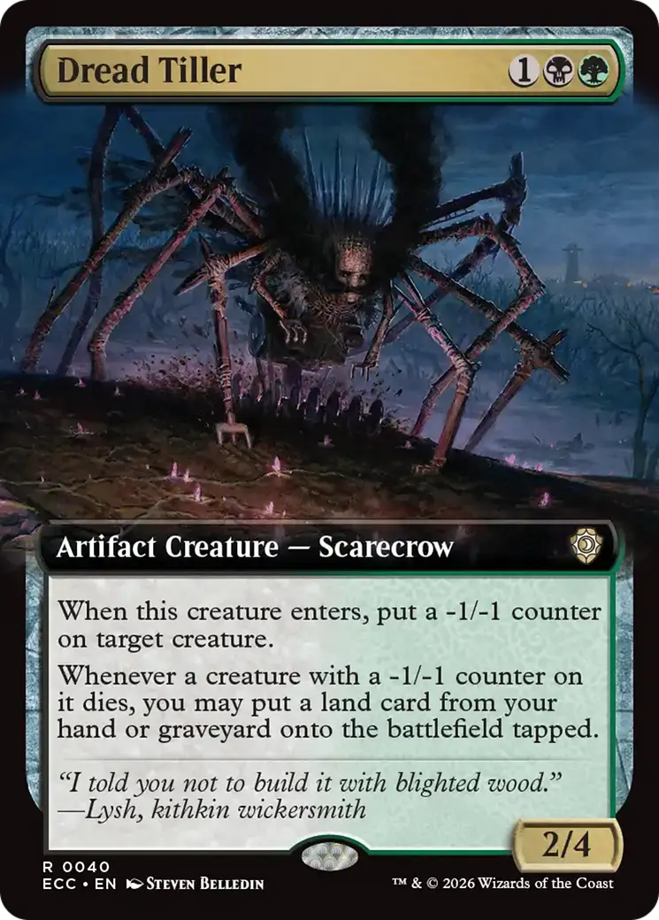 Dread Tiller (Extended Art) [Lorwyn Eclipsed Commander] 1