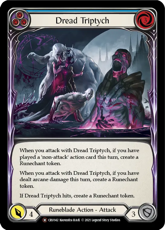 Dread Triptych (Rainbow Foil) [Cru142-Rf] Unlimited Rainbow Foil 1