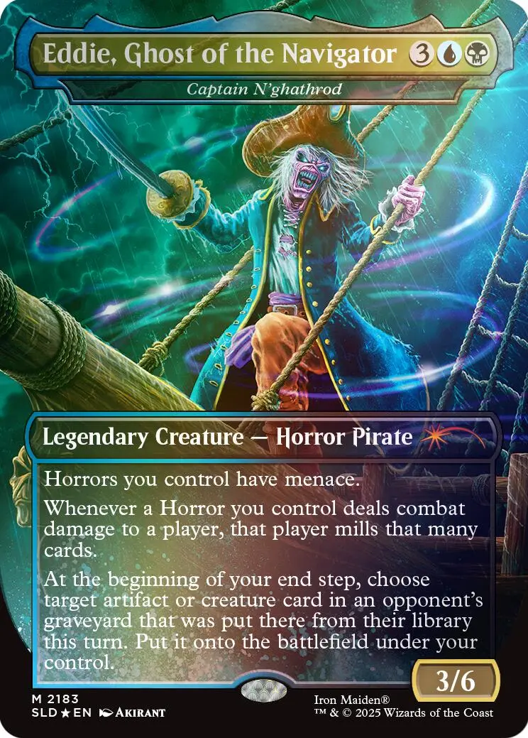 Eddie, Ghost Of The Navigator - Captain N'ghathrod (Rainbow Foil) [Secret Lair Drop Series] 1