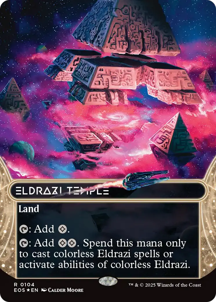 Eldrazi Temple (0104) (Borderless) (Galaxy Foil) [Edge Of Eternities: Stellar Sights] 1