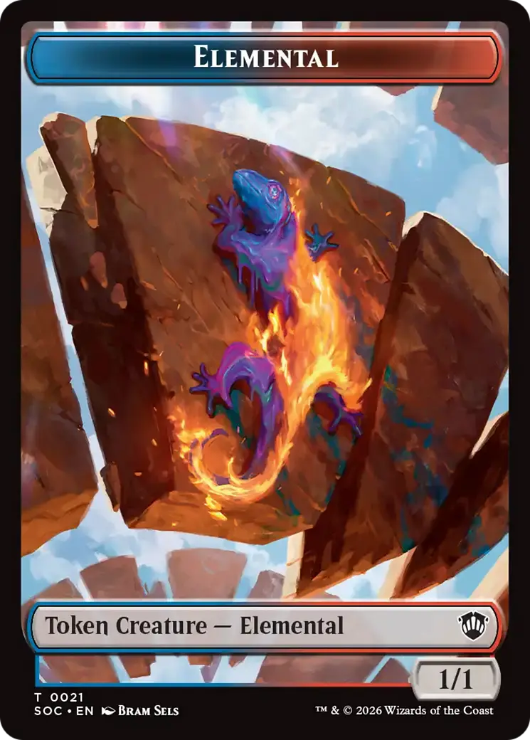 Elemental (0021) // Phyrexian Myr Double-Sided Token [Secrets Of Strixhaven Commander Tokens] 1