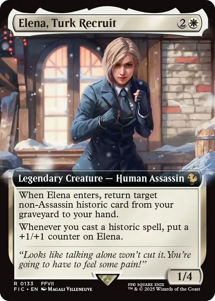 Elena, Turk Recruit (Extended Art) [Final Fantasy Commander] 1