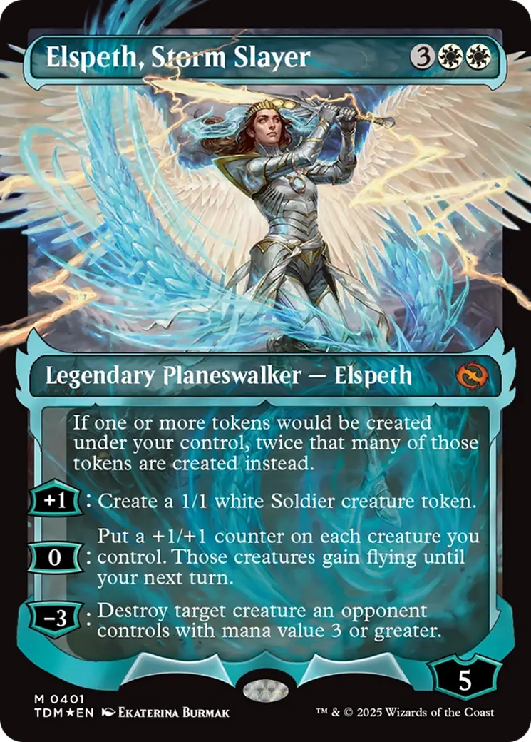 Elspeth, Storm Slayer (Showcase) (Japanese) [Tarkir: Dragonstorm] 1